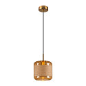 pendant luminaire PANTILO ROPE 20 E27 IP20, gold dimmable
