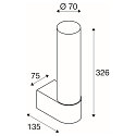 SLV LED Wandaufbauleuchte LYGANT SINGLE Badleuchte, 8W, 3000K, 560lm, IP44, wei�