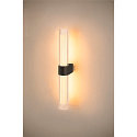 SLV LED Wandaufbauleuchte LYGANT DOUBLE Badleuchte, 11W, 3000K, 800lm, IP44, schwarz