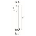 SLV Outdoor Stehleuchte S-TUBE 75, GU10, 10W, IP65, schwarz