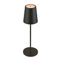 SLV battery table lamp VINOLINA TWO IP65, black dimmable