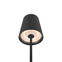 SLV battery table lamp VINOLINA TWO IP65, black dimmable