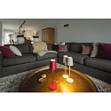 SLV LED Akku-Tischleuchte VINOLINA TWO, IP65, � 11cm, konisch, 2W 2200-3000K (CCT Switch) 190m, Touch-Dimmer + Ladestation, rot