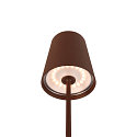 SLV battery table lamp VINOLINA TWO IP65, rust dimmable