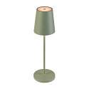 SLV battery table lamp VINOLINA TWO IP65, lime green dimmable