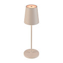 SLV battery table lamp VINOLINA TWO IP65, sand coloured dimmable