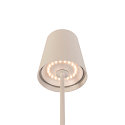 SLV battery table lamp VINOLINA TWO IP65, sand coloured dimmable