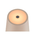 SLV battery table lamp VINOLINA TWO IP65, sand coloured dimmable