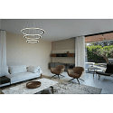 SLV pendant luminaire ONE FLAT TRIPLE IP20, black dimmable