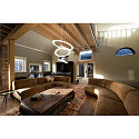 SLV LED Pendelleuchte ONE FLAT TRIPLE, 300cm, 2700/3000K, 3500/3700lm, IP20, dimmbar, schwarz/messing