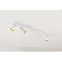 ceiling luminaire KAMI 3 flames GU10 IP20, gold, white