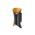SLV Outdoor LED Wandstrahler MODELA UP/DOWN, IP65 IK07, 7.5W 2700K 810lm 2x60�, dimmbar, schwarz matt / gold