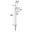 SLV gorund spike luminaire HELIA SLIM POLE SINGLE IP65, black