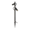 SLV gorund spike luminaire HELIA SLIM POLE DOUBLE IP65, black