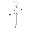 SLV gorund spike luminaire HELIA SLIM POLE DOUBLE IP65, black