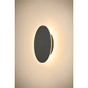 SLV outdoor wall luminaire D-RING M PHASE IP65, black dimmable