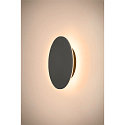 SLV outdoor wall luminaire D-RING M PHASE IP65, black dimmable