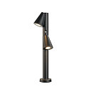 SLV outdoor floor lamp T-TUBE 70 POLE DOUBLE with sensor GU10, black dimmable