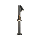 SLV outdoor floor lamp T-TUBE 70 POLE DOUBLE GU10 IP44, black dimmable