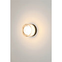 SLV LED Wand-/Deckenleuchte CYFT WAVE, 6,5W, 2700/3000/4000K, 240lm, IP44, dimmbar, bildschirmarbeitsplatztauglich, schwarz