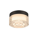 SLV LED Wand-/Deckenleuchte CYFT WAVE, 6,5W, 2700/3000/4000K, 240lm, IP44, dimmbar, bildschirmarbeitsplatztauglich, schwarz