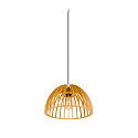 pendant luminaire WUD - HALF ROUND half round E27 IP20, wood, black dimmable