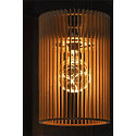 SLV pendant luminaire WUD - CYLINDRIC cylindrical E27 IP20, wood, black dimmable