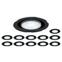 SLV 12er Set LED Einbaustrahler UNIVERSAL DOWNLIGHT PHASE, IP20, 5/7W (multi) 2700-6500K (CCT-DIP) 38�, ohne Abdeckung, schwenkbar