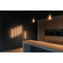 SLV LED Wandaufbauleuchte ONE LINEAR 50 PHASE, Up/Down, IP44, 52.2cm, 14W 2700/3000K (CCT Switch), CRi >90, dimmbar, messing
