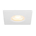 SLV Abdeckung f�r LED Einbauleuchte UNIVERSAL DOWNLIGHT PHASE, IP65 (Outdoor + Indoor), quadratisch, starr, wei�