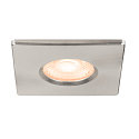 SLV cover UNIVERSAL DOWNLIGHT IP65 square, rigid, closed, airtight, chrome