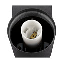 SLV wall luminaire VARYT round, without shade E14 IP44, black dimmable