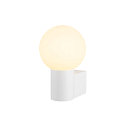 SLV wall luminaire VARYT round, without shade E14 IP44, white dimmable
