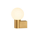 SLV wall luminaire VARYT round, without shade E14 IP44, brass dimmable