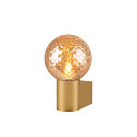 SLV wall luminaire VARYT round, without shade E14 IP44, brass dimmable