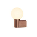 SLV Wandleuchte VARYT, IP44, rund, E14 max. 6W, ohne Schirm / Abdeckung, kupfer