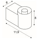 SLV Wandleuchte VARYT, IP44, rund, E14 max. 6W, ohne Schirm / Abdeckung, kupfer
