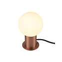 SLV table lamp VARYT round, without shade E14, copper dimmable