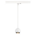 SLV 3-phase pendant luminaire LIGHT EYE� 90 down, ball shaped GU10 IP20, white matt dimmable