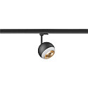 SLV 3-phase spot LIGHT EYE� 150 swivelling, rotatable, ball shaped GU10 IP20, black matt dimmable