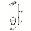 SLV 1-phase pendant luminaire PURI 2.0 BASIC GU10 IP20, white dimmable
