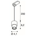 SLV 3-Phasen Pendelleuchte PURI 2.0 Basic, GU10 max. 6W, grau