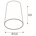 SLV Zubeh�r f�r Pendelleuchte PURI 2.0 - Leuchtenschirm CONE, H�he 6.5cm, konisch, wei�