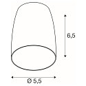 SLV Zubeh�r f�r Pendelleuchte PURI 2.0 - Leuchtenschirm DOME, H�he 6.5cm, Kuppelform, schwarz
