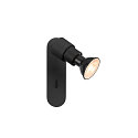 wall and ceiling luminaire PURI 2.0 BASIC SWITCH round, with switch GU10 IP20, black dimmable