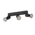 SLV wall and ceiling luminaire PURI 2.0 BASIC LONG round, long GU10 IP20, black dimmable
