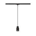 SLV 1-phase pendant luminaire PURI 2.0 - TUBE cylindrical GU10 IP20, black dimmable