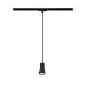 1-phase pendant luminaire PURI 2.0 - CONE conical GU10 IP20, black dimmable