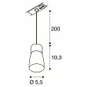 SLV 1-Phasen Pendelleuchte PURI 2.0 DOME, GU10 max. 6W, schwarz