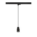 SLV 3-phase pendant luminaire PURI 2.0 - TUBE cylindrical GU10 IP20, black dimmable